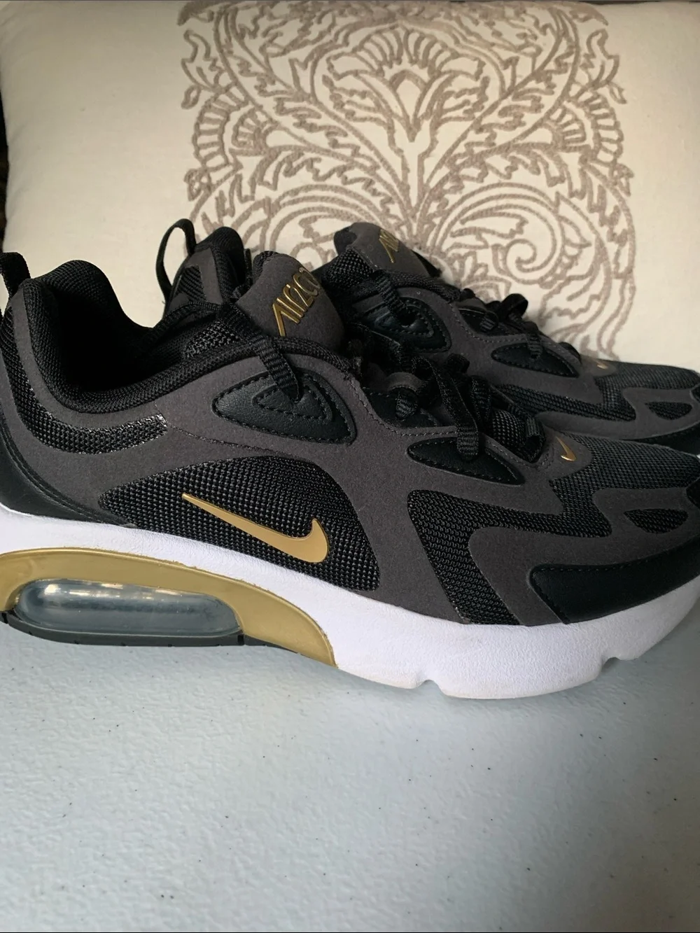 Nike Youth Black and Gold Athletic Sneakers
